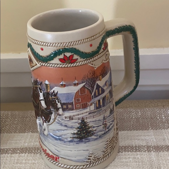 Budweiser Holiday Stein Vintage 1996 Beer Mug collectible - Picture 1 of 10